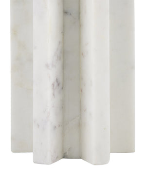 Currey & Company Mercurius Hand-Carved Marble Table Lamp with Linen Shade for Modern Interiors 6000-0893