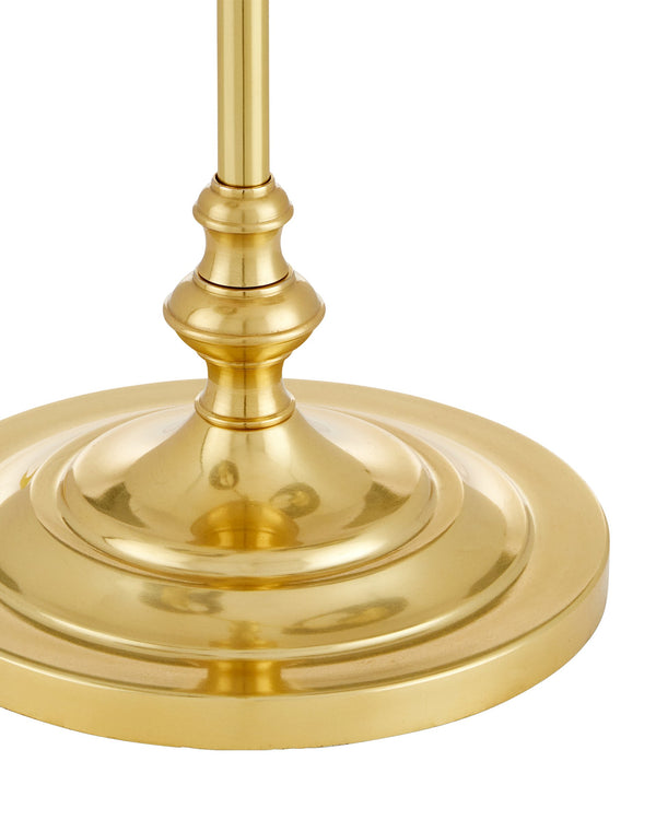 Currey & Company Deauville Handwoven Seagrass Desk Lamp with Polished Brass Base for Coastal Interiors 6000-0899