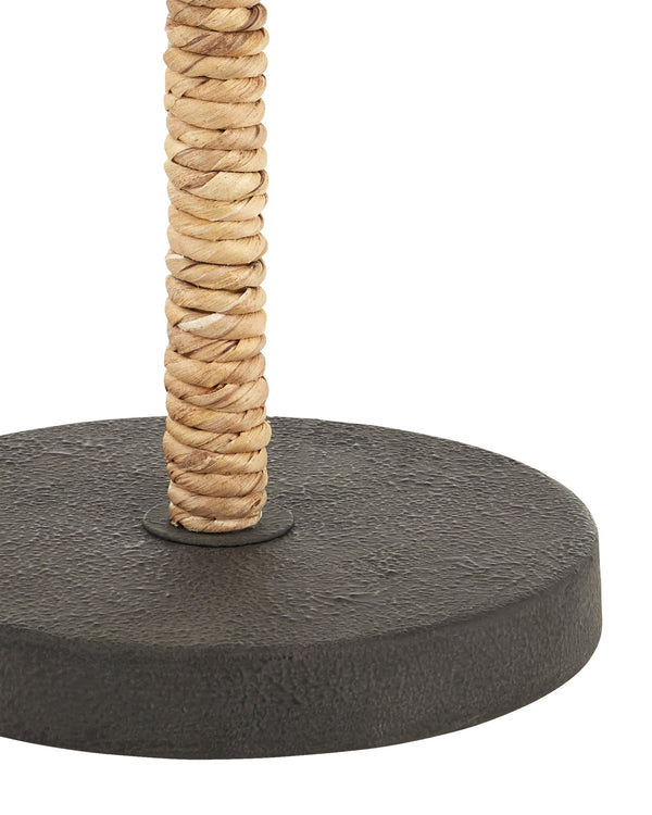Currey & Company Annabelle Handwoven Water Hyacinth Table Lamp Artisan Crafted Organic Texture Accent 6000-0902