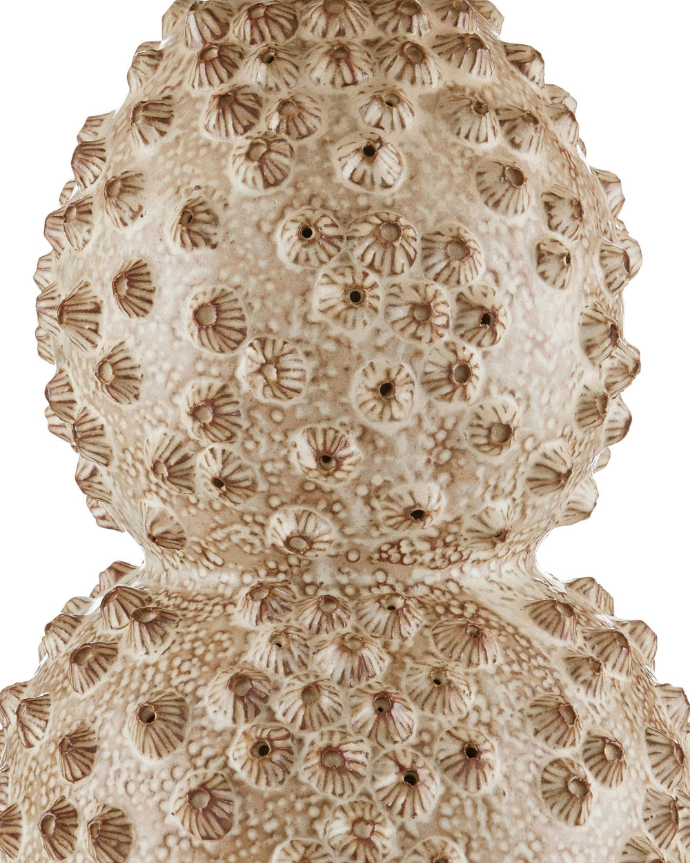 Currey & Company Barnacle Ivory Hand Thrown Ceramic Table Lamp Artisan Coastal Bohemian Accent 6000-0921