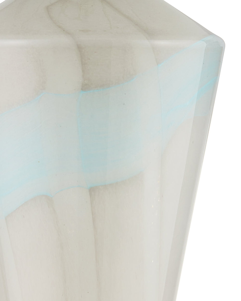Currey & Company Floating Cloud Mouth-Blown Glass Table Lamp with Optic Crystal Base Polished Nickel 6000-0934