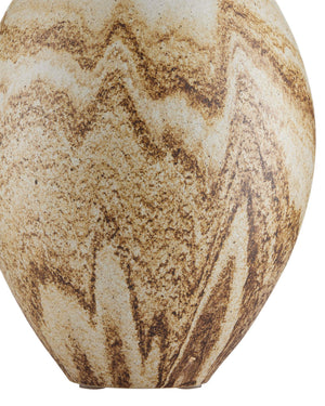 Currey & Company Latte Beige Hand Glazed Ceramic Table Lamp with Empire Shade for Modern Interiors 6000-1004