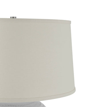 Currey & Company Dashwell Handcrafted Ceramic Table Lamp with Linen Drum Shade for Console or Nightstand 6000-1030