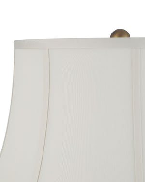 Currey & Company Attar Crackle Glaze Ceramic Table Lamp with Hand-Formed Flowers Bohemian Bedside Accent 6000-1031