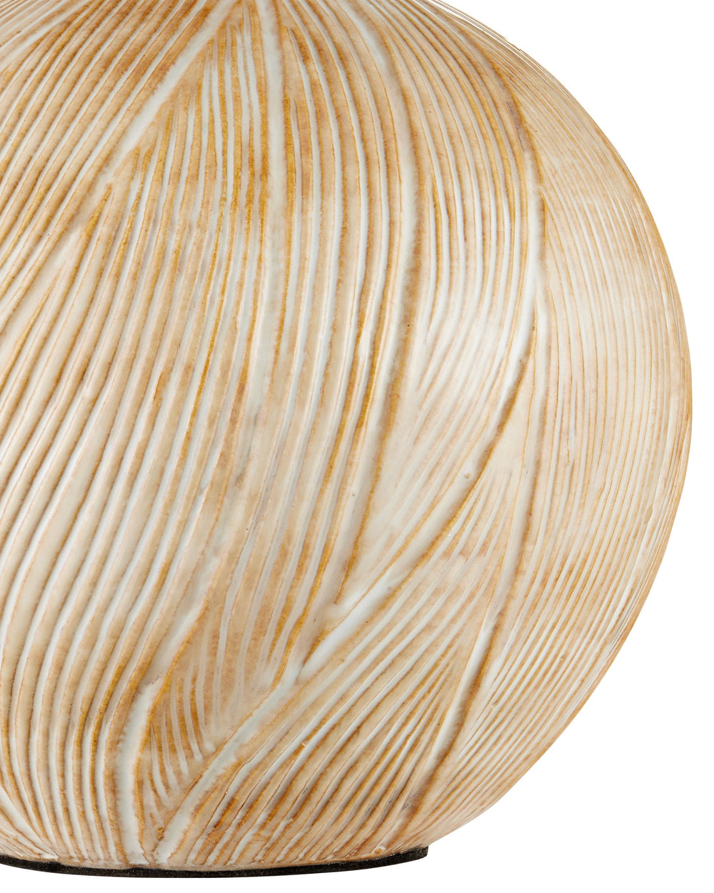 Currey & Company Brushmark Currey and Company Handcrafted Ceramic Table Lamp with Carved Beige Artisan Base 6000-1052
