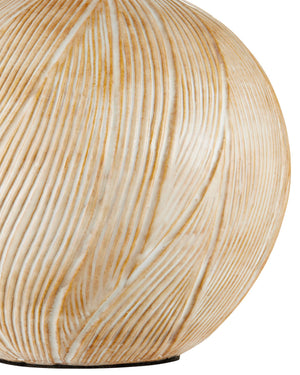 Currey & Company Brushmark Currey and Company Handcrafted Ceramic Table Lamp with Carved Beige Artisan Base 6000-1052