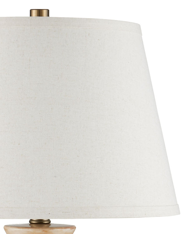 Currey & Company Brushmark Currey and Company Handcrafted Ceramic Table Lamp with Carved Beige Artisan Base 6000-1052