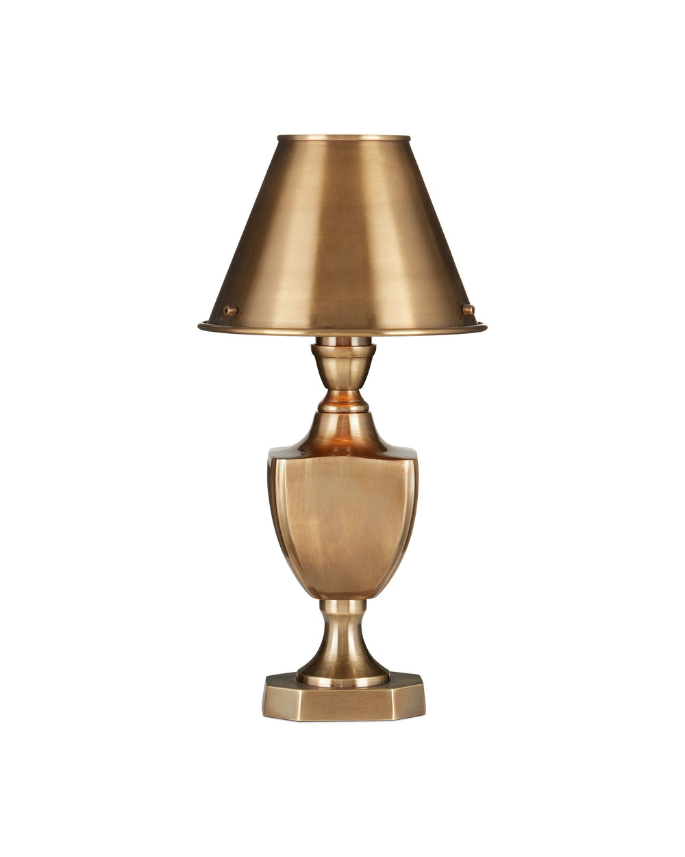 Currey & Company Waddill Solid Brass Trophy Silhouette Table Lamp with Handcrafted Sculptural Detail 6000-1057