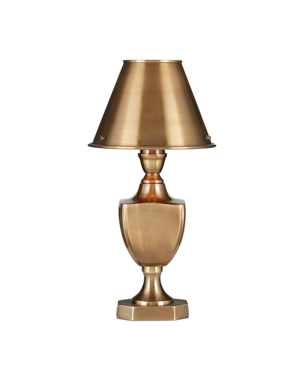 Currey & Company Waddill Solid Brass Trophy Silhouette Table Lamp with Handcrafted Sculptural Detail 6000-1057