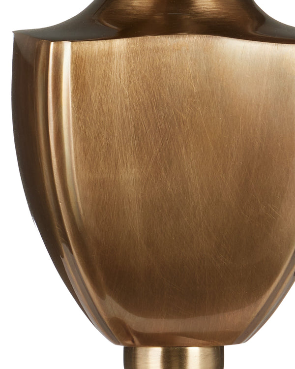 Currey & Company Waddill Solid Brass Trophy Silhouette Table Lamp with Handcrafted Sculptural Detail 6000-1057