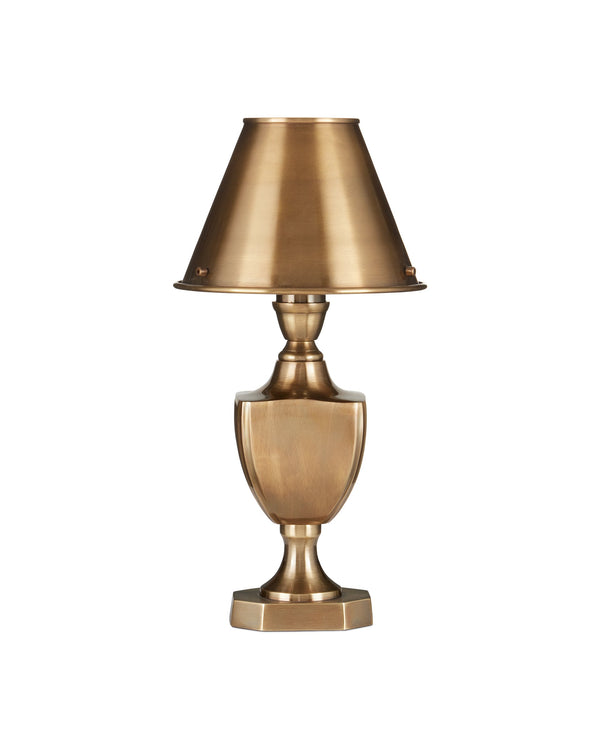 Currey & Company Waddill Solid Brass Trophy Silhouette Table Lamp with Handcrafted Sculptural Detail 6000-1057