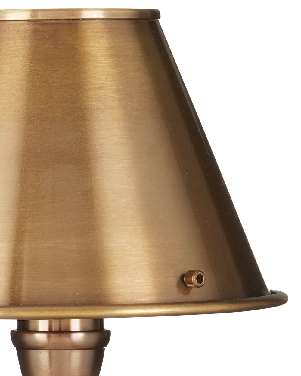 Currey & Company Rowsay Solid Brass Table Lamp with Empire Shade Handcrafted Warmth for Bedroom or Entryway 6000-1059