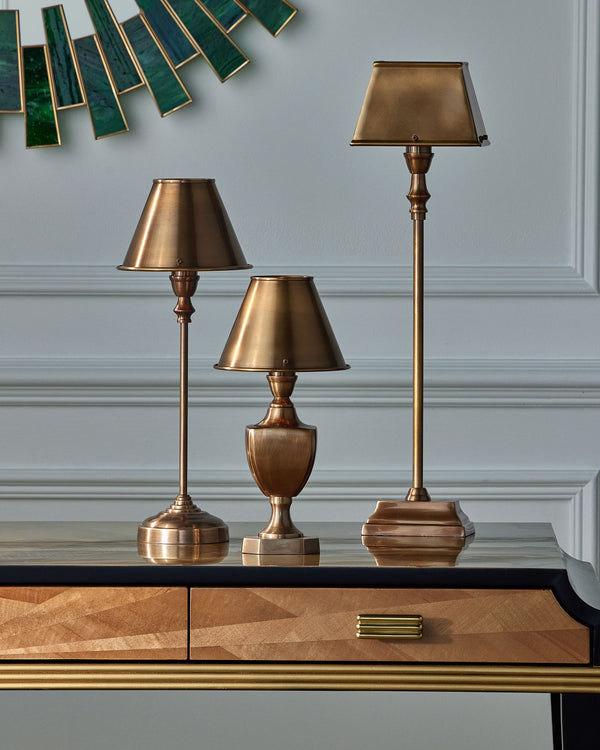 Currey & Company Rowsay Solid Brass Table Lamp with Empire Shade Handcrafted Warmth for Bedroom or Entryway 6000-1059
