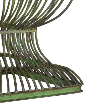 Currey & Company Tuteurs Iron Cage Table Lamp with Verdigris Finish Garden Inspired Sculptural Design 6000-1062