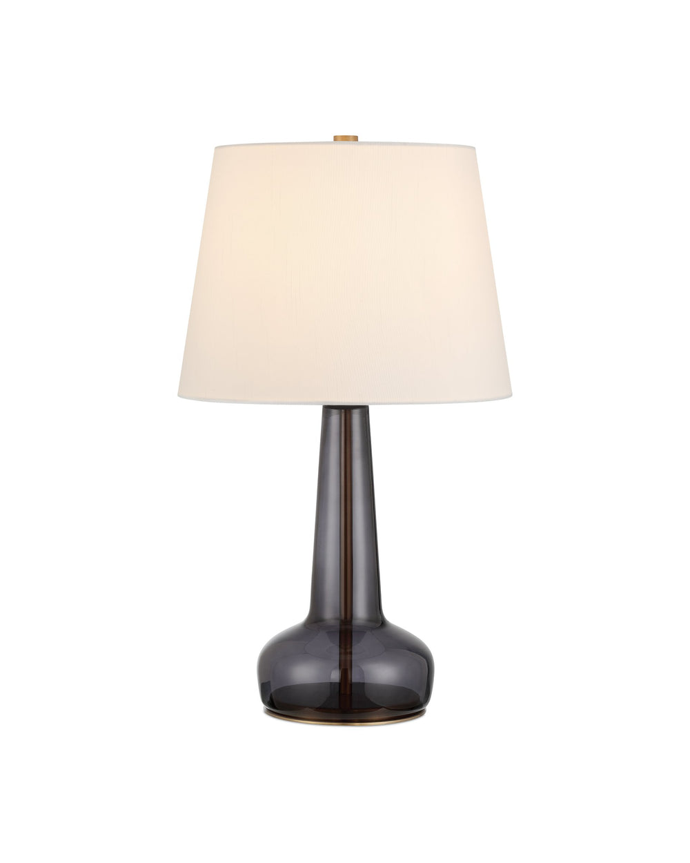 Currey & Company Rosenborg Artisan Dark Blue Glass Table Lamp with Gold Base Mid-Century Scandi Style 6000-1063