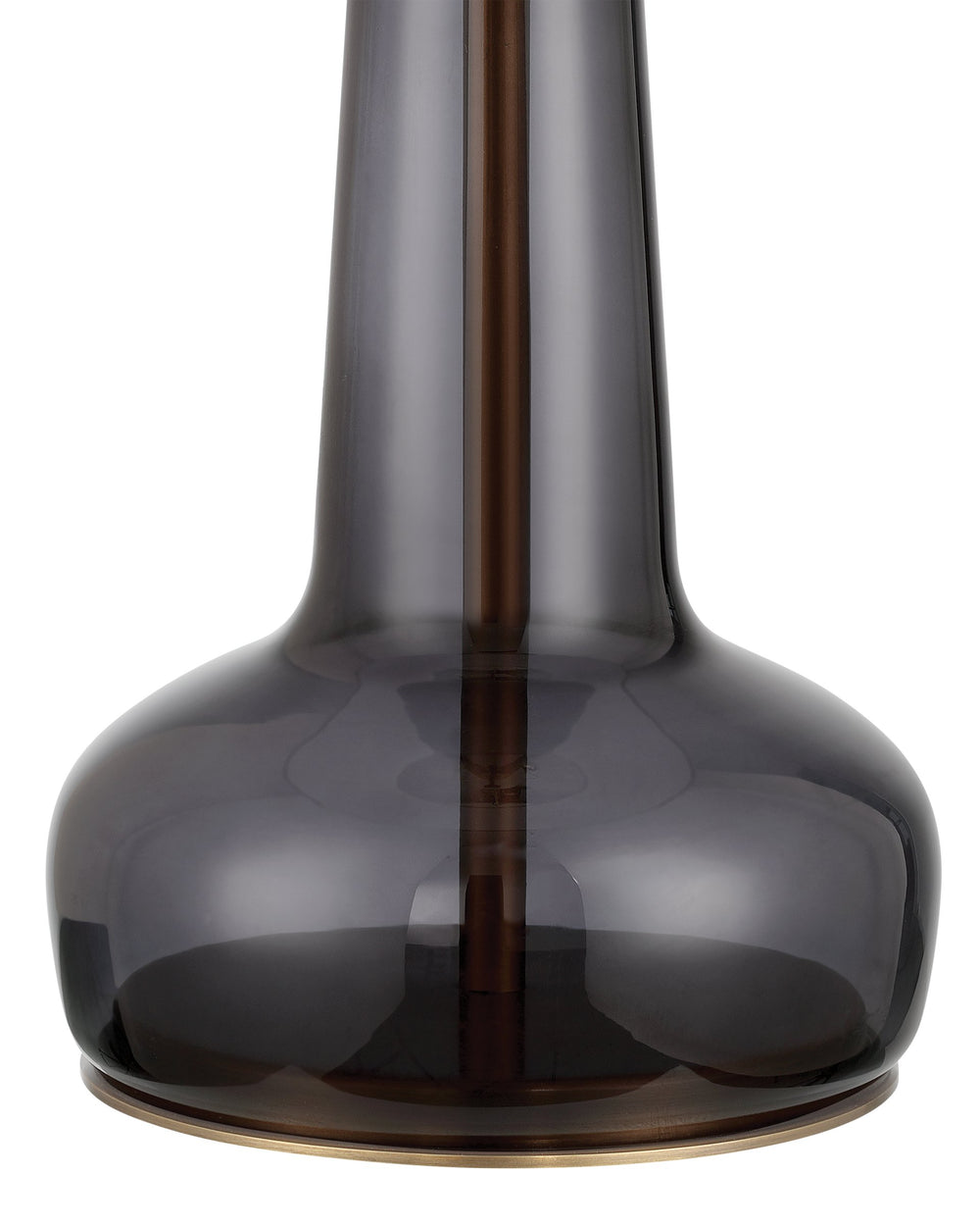 Currey & Company Rosenborg Artisan Dark Blue Glass Table Lamp with Gold Base Mid-Century Scandi Style 6000-1063