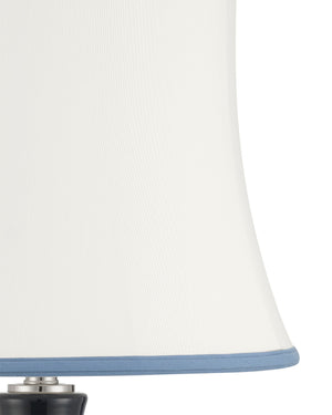 Currey & Company Zeta Murano Inspired Swirl Glass Table Lamp Artisan Blue Handcrafted Bedside Light 6000-1064