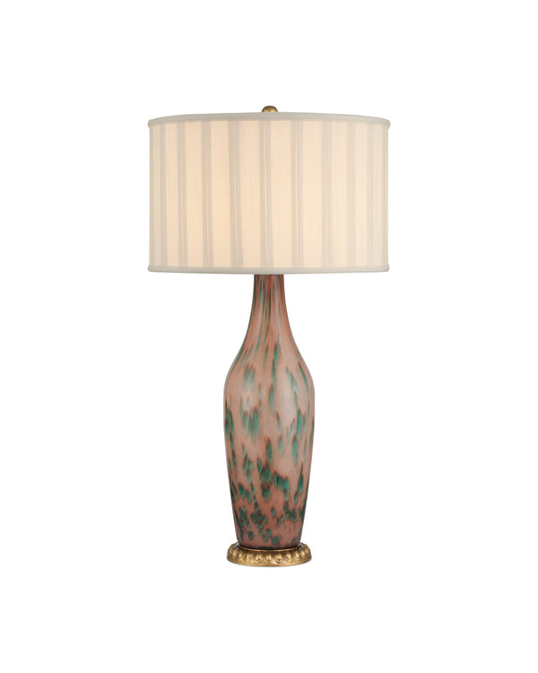 Currey & Company Brielle Swirl Glazed Glass Table Lamp with Aurora Inspired Hand Finished Art Body 6000-1068