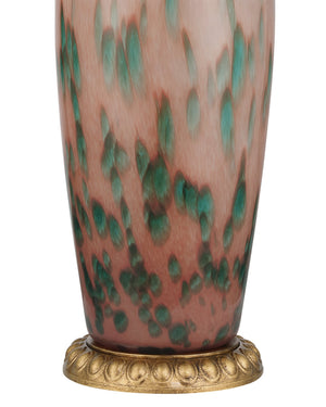 Currey & Company Brielle Swirl Glazed Glass Table Lamp with Aurora Inspired Hand Finished Art Body 6000-1068