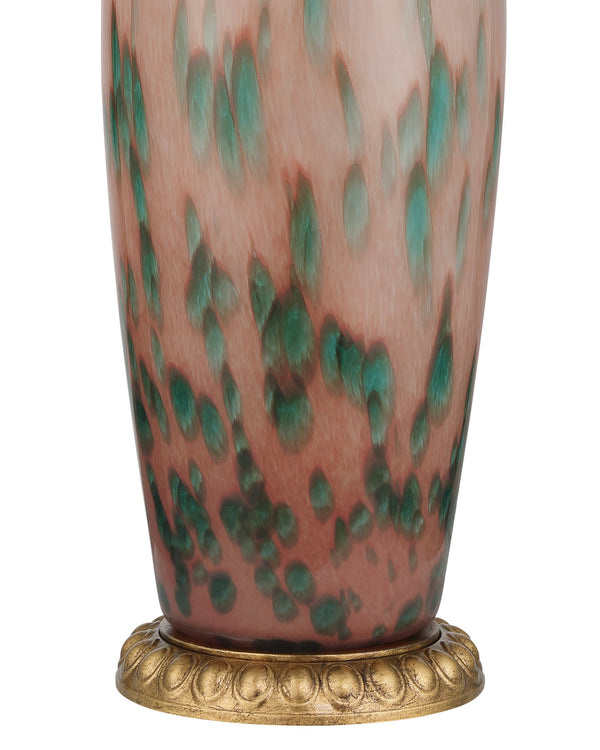 Currey & Company Brielle Swirl Glazed Glass Table Lamp with Aurora Inspired Hand Finished Art Body 6000-1068