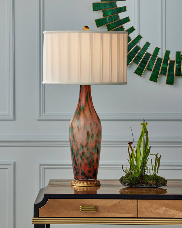 Currey & Company Brielle Swirl Glazed Glass Table Lamp with Aurora Inspired Hand Finished Art Body 6000-1068
