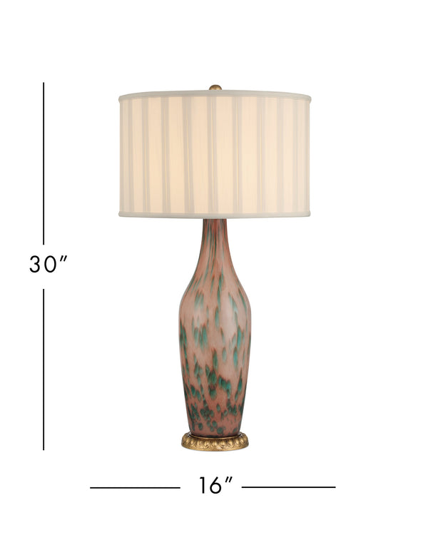 Currey & Company Brielle Swirl Glazed Glass Table Lamp with Aurora Inspired Hand Finished Art Body 6000-1068