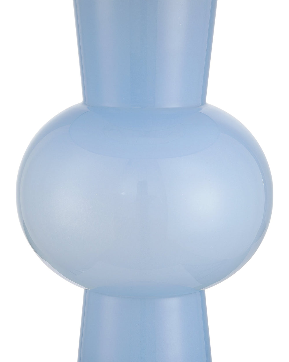 Currey & Company Duende Handcrafted Pale Blue Glass Sculptural Table Lamp for Coastal Living Spaces 6000-1072