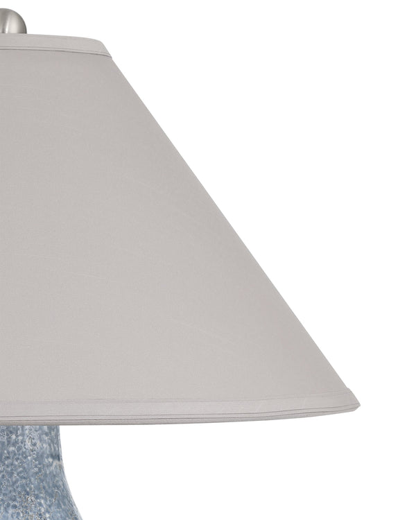 Currey & Company Malin Handcrafted Ceramic Table Lamp Crackle Glaze Stippled Base Tapered Empire Shade 6000-1074