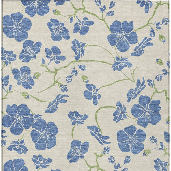 Homeroots 3' Black And Gold Floral Washable Area Rug For Indoor And Outdoor Use – Durable And Stylish Design 5' X 8' Polyester 600013