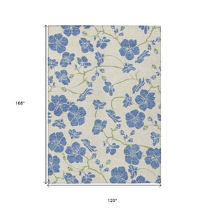 Homeroots 3' Black And Gold Floral Washable Area Rug For Indoor And Outdoor Use – Durable And Stylish Design 10' X 14' Polyester 600017