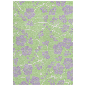 Homeroots 3' Black And Gold Floral Washable Area Rug For Indoor And Outdoor Use – Durable And Stylish Design 8' X 10' Polyester 600021