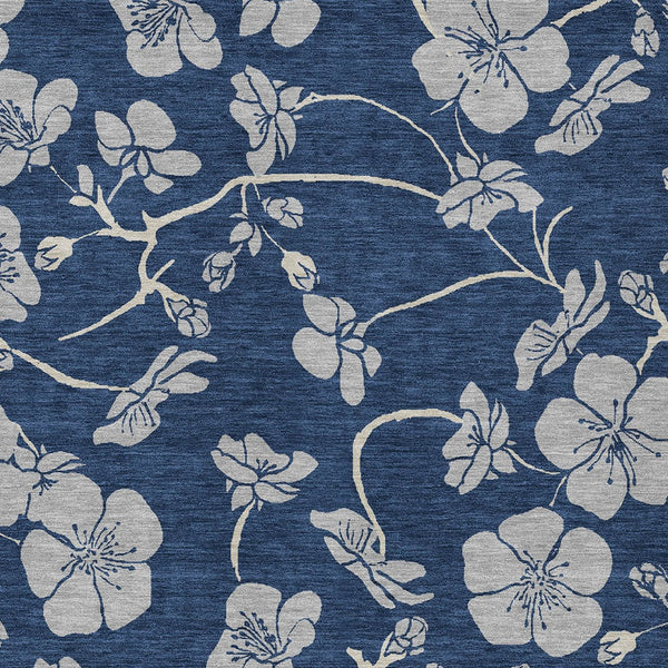 Homeroots 3' Black And Gold Floral Washable Area Rug For Indoor And Outdoor Use – Durable And Stylish Design 5' X 8' Polyester 600025