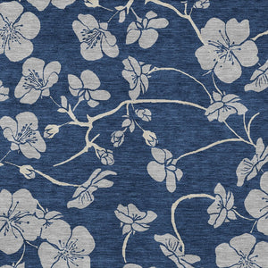 Homeroots 3' Black And Gold Floral Washable Area Rug For Indoor And Outdoor Use – Durable And Stylish Design 9' X 12' Polyester 600028