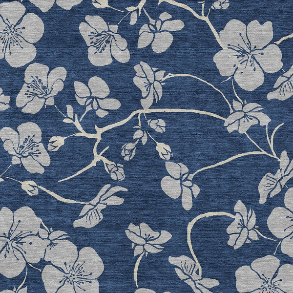 Homeroots 3' Black And Gold Floral Washable Area Rug For Indoor And Outdoor Use – Durable And Stylish Design 9' X 12' Polyester 600028