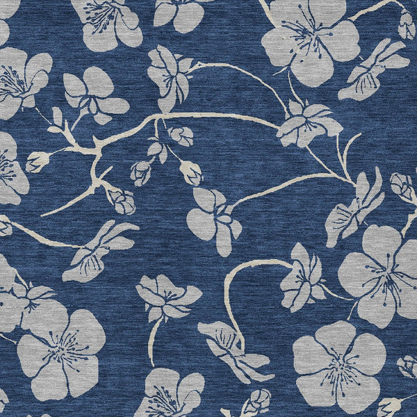 Homeroots 3' Black And Gold Floral Washable Area Rug For Indoor And Outdoor Use – Durable And Stylish Design 10' X 14' Polyester 600029