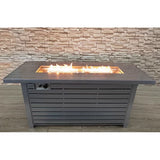 English Elm Steel Propane/Natural Gas Outdoor Fire Pit Table With Lid