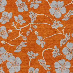 Homeroots 3' Black And Gold Floral Washable Area Rug For Indoor And Outdoor Use – Durable And Stylish Design 5' X 8' Polyester 600031