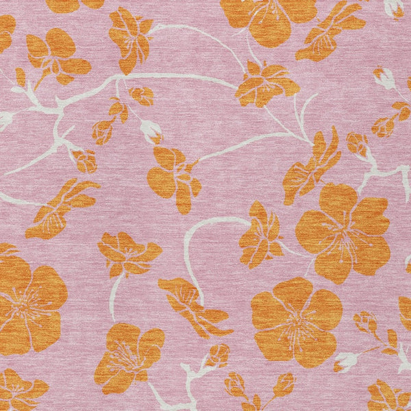 Homeroots 3' Black And Gold Floral Washable Area Rug For Indoor And Outdoor Use – Durable And Stylish Design 3' X 5' Polyester 600036