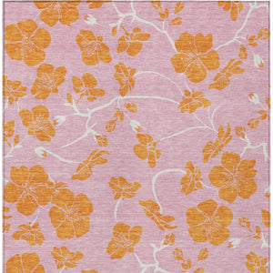 Homeroots 3' Black And Gold Floral Washable Area Rug For Indoor And Outdoor Use – Durable And Stylish Design 9' X 12' Polyester 600040