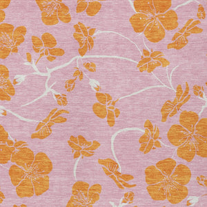 Homeroots 3' Black And Gold Floral Washable Area Rug For Indoor And Outdoor Use – Durable And Stylish Design 9' X 12' Polyester 600040