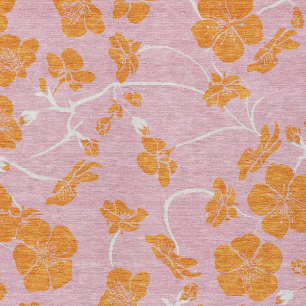 Homeroots 3' Black And Gold Floral Washable Area Rug For Indoor And Outdoor Use – Durable And Stylish Design 9' X 12' Polyester 600040