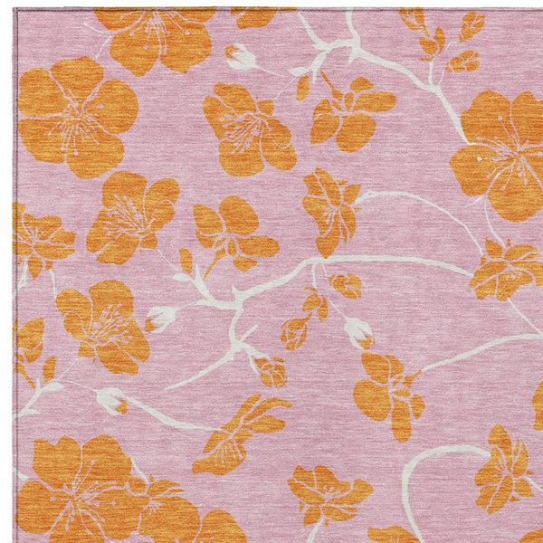 Homeroots 3' Black And Gold Floral Washable Area Rug For Indoor And Outdoor Use – Durable And Stylish Design 10' X 14' Polyester 600041