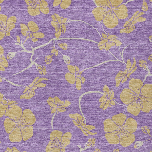 Homeroots 3' Black And Gold Floral Washable Area Rug For Indoor And Outdoor Use – Durable And Stylish Design 3' X 5' Polyester 600042