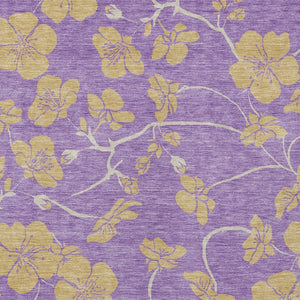 Homeroots 3' Black And Gold Floral Washable Area Rug For Indoor And Outdoor Use – Durable And Stylish Design 5' X 8' Polyester 600043