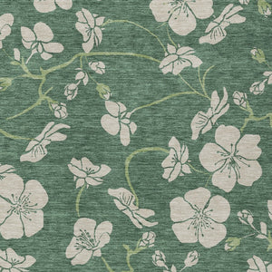 Homeroots 3' Black And Gold Floral Washable Area Rug For Indoor And Outdoor Use – Durable And Stylish Design 3' X 5' Polyester 600048