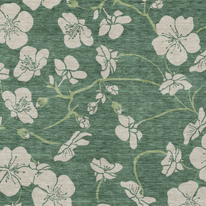 Homeroots 3' Black And Gold Floral Washable Area Rug For Indoor And Outdoor Use – Durable And Stylish Design 5' X 8' Polyester 600049