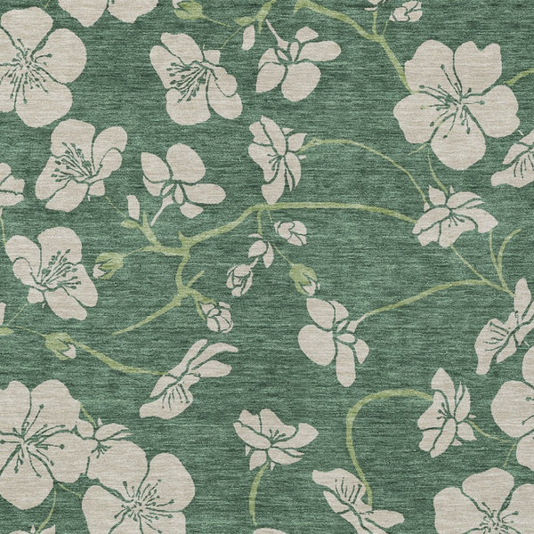 Homeroots 3' Black And Gold Floral Washable Area Rug For Indoor And Outdoor Use – Durable And Stylish Design 5' X 8' Polyester 600049