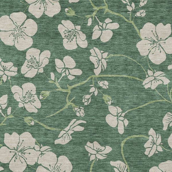 Homeroots 3' Black And Gold Floral Washable Area Rug For Indoor And Outdoor Use – Durable And Stylish Design 8' X 10' Polyester 600051