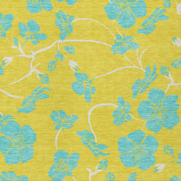 Homeroots 3' Black And Gold Floral Washable Area Rug For Indoor And Outdoor Use – Durable And Stylish Design 10' X 14' Polyester 600059