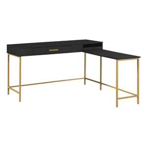 OSP Home Furnishings Modern Life Desk in Black Black